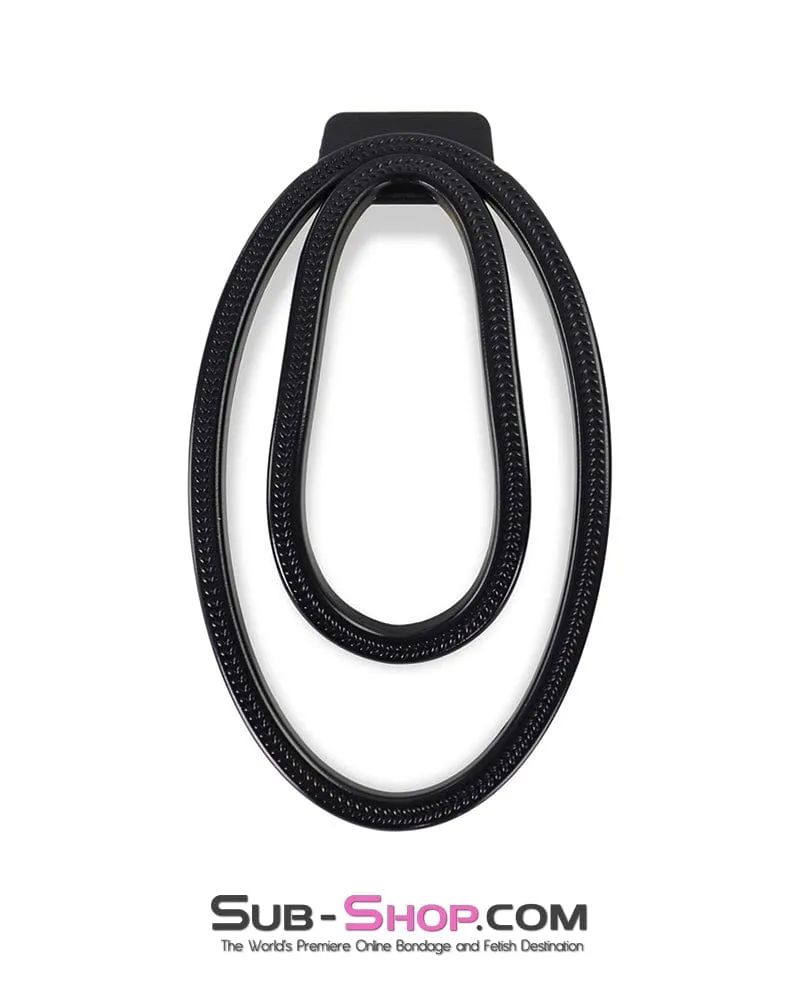 0245DL  Black Fufu Clip Feminiizing Chastity Device – Large