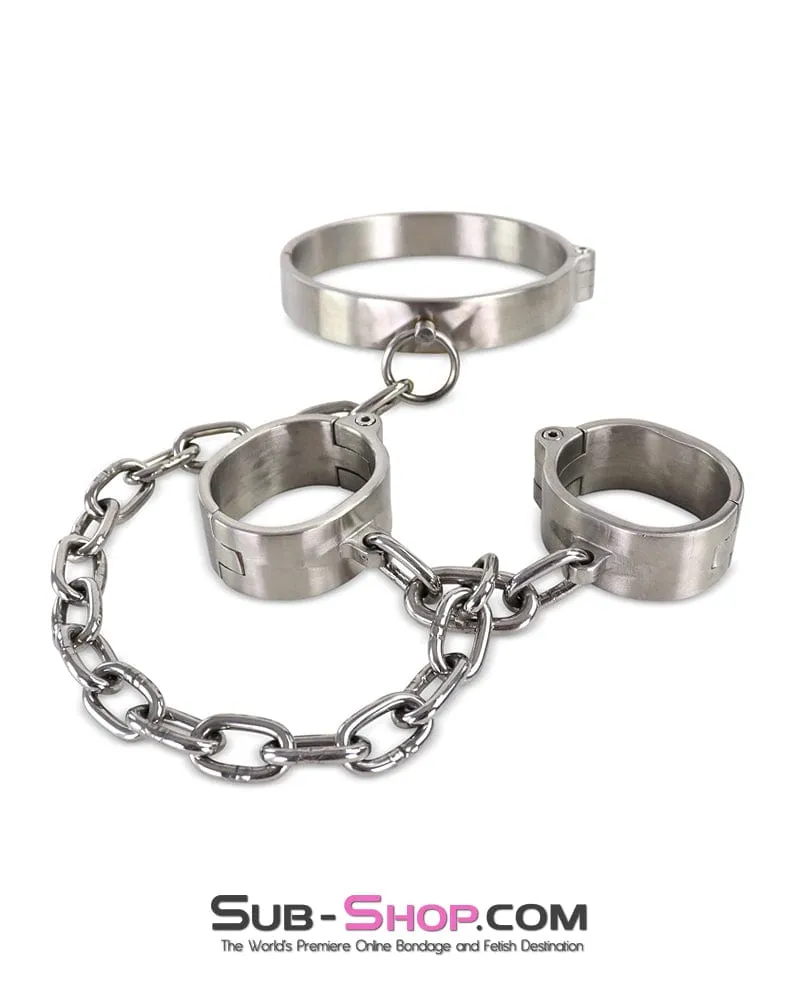 0264M  Master's Choice Locking Stainless Steel Collar & Wrist Restraints