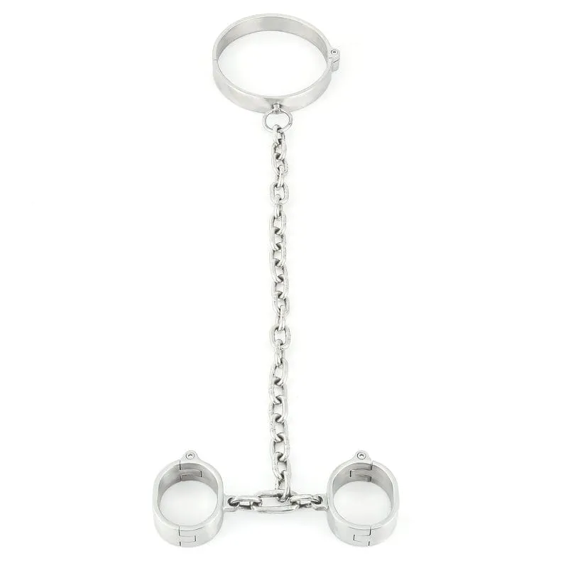 0264M  Master's Choice Locking Stainless Steel Collar & Wrist Restraints