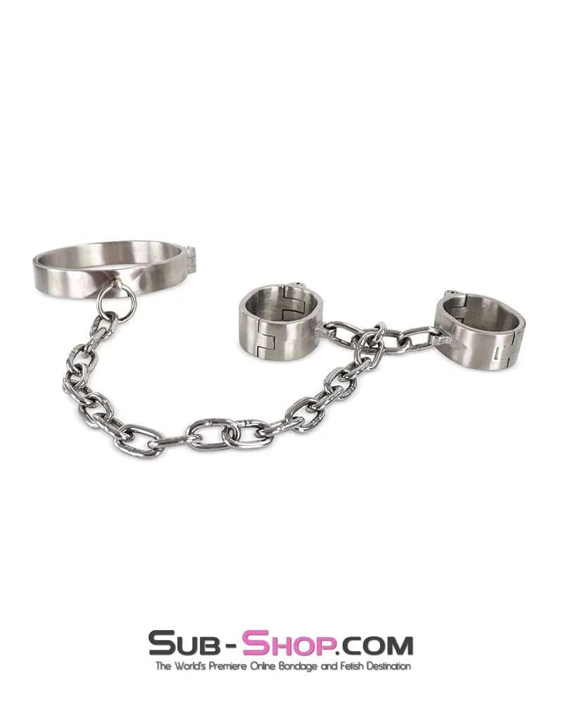0264M  Master's Choice Locking Stainless Steel Collar & Wrist Restraints