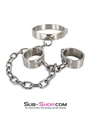 0264M  Master's Choice Locking Stainless Steel Collar & Wrist Restraints