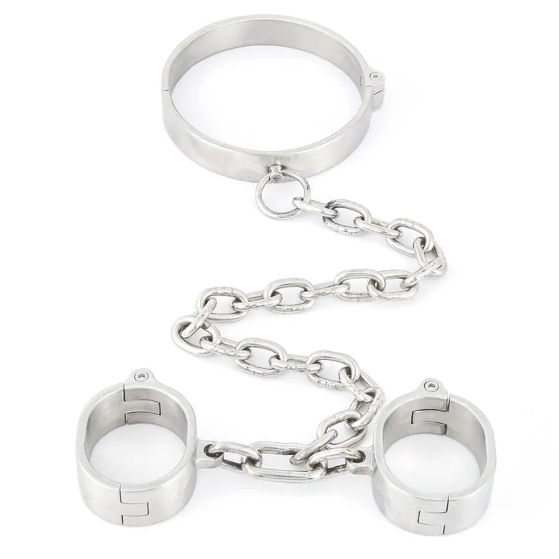 0264M  Master's Choice Locking Stainless Steel Collar & Wrist Restraints