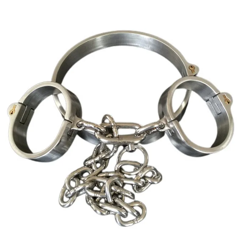 0267M  Steel Collar To Wrist Serving Set With Tubular Key Locks