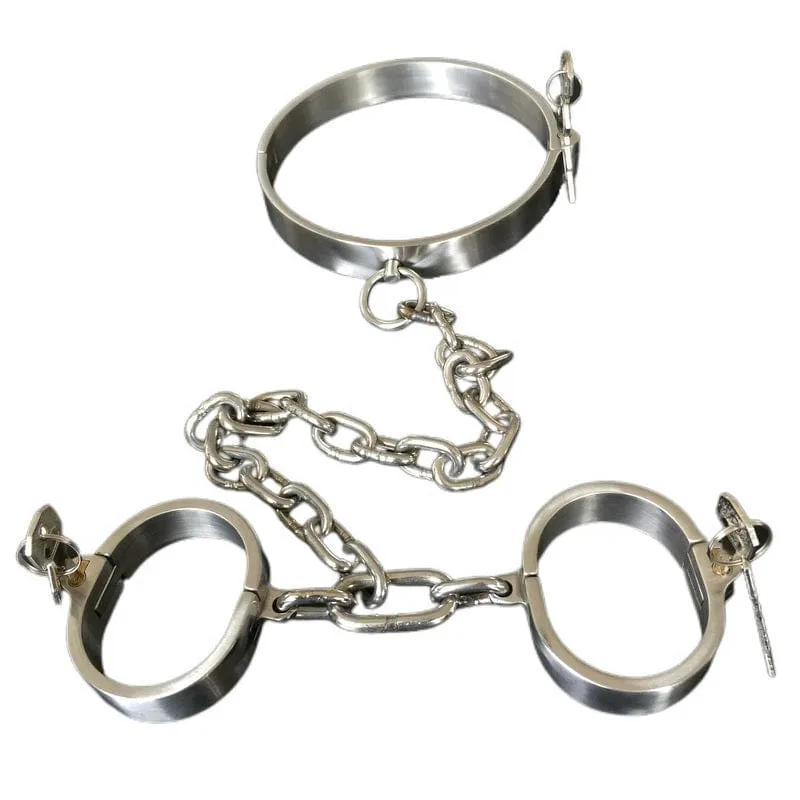 0267M  Steel Collar To Wrist Serving Set With Tubular Key Locks