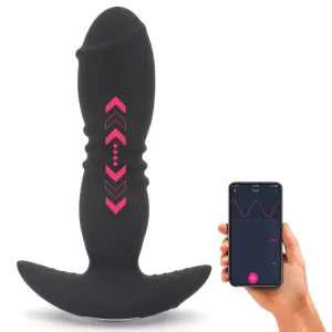 0343M  3 Thrusting   7 Vibration Functions Anal Dildo with App Remote Control