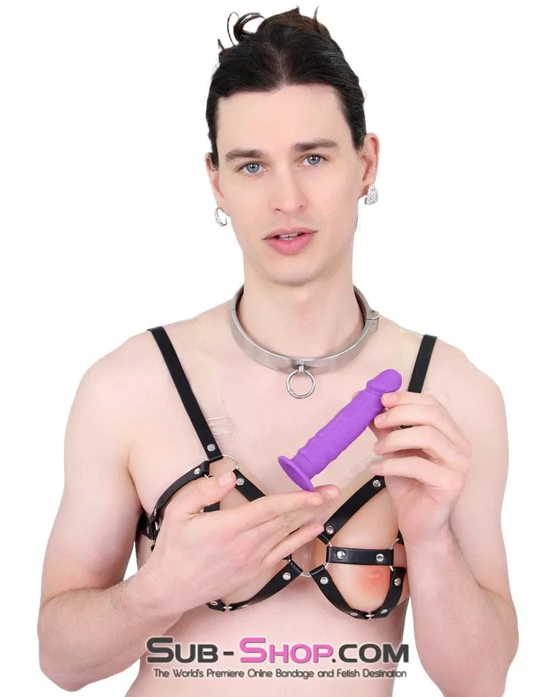 0405M-SIS      Pretty Sissy Purple Softy Real Feel Realistically Shaped Dildo