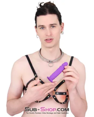 0405M-SIS      Pretty Sissy Purple Softy Real Feel Realistically Shaped Dildo