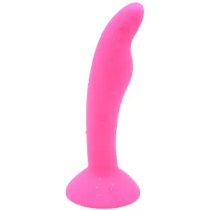 0437M  Pink Mini Tapered Silicone Anal Training Plug with Suction Cup Base