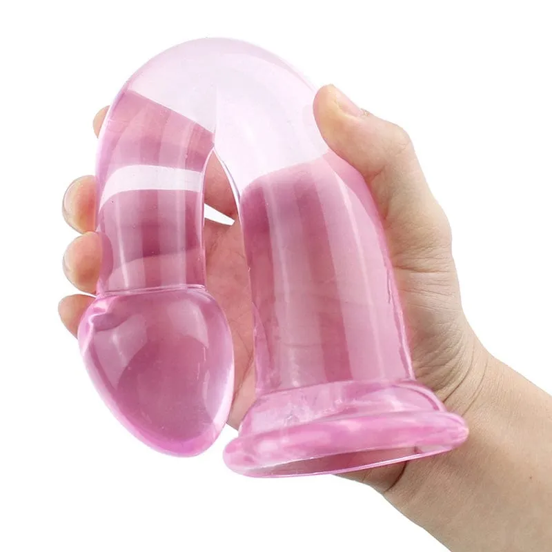 0439M  Crystal Suction Cup Base Anal Dildo
