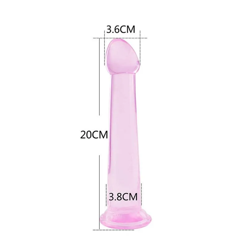 0439M  Crystal Suction Cup Base Anal Dildo