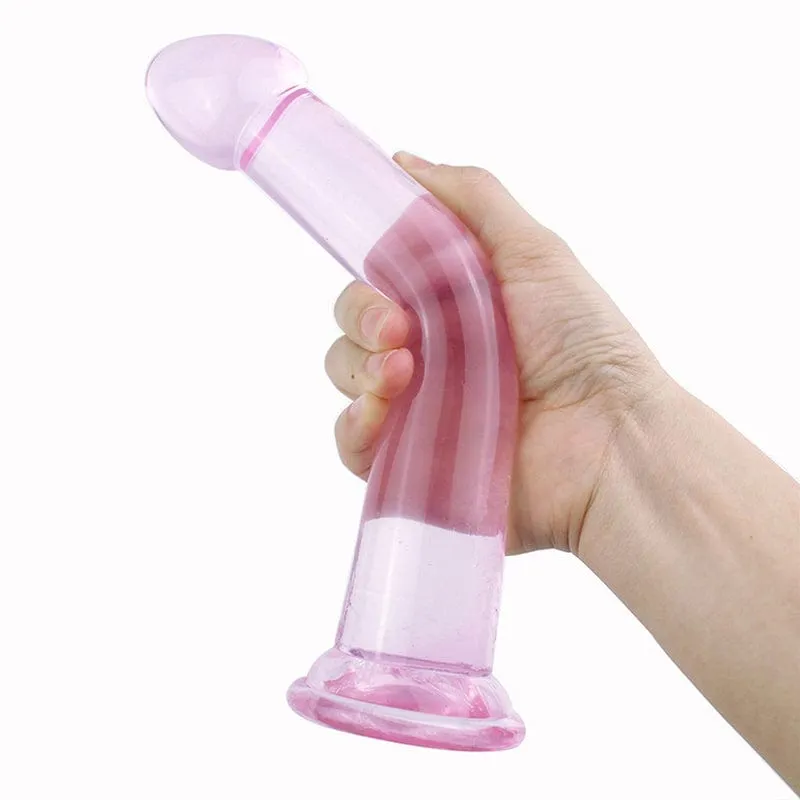 0439M  Crystal Suction Cup Base Anal Dildo
