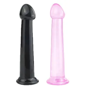 0439M  Crystal Suction Cup Base Anal Dildo