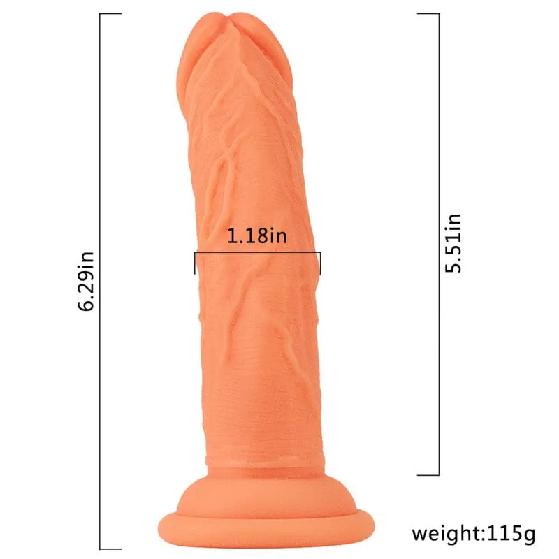 0457M  G-Spot Lifelike 6.3 Silicone Suction Cup Dildo