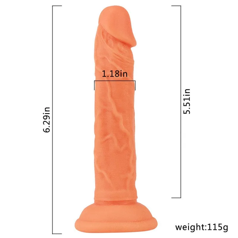 0472M  Lifelike 6.3 Silicone Dildo