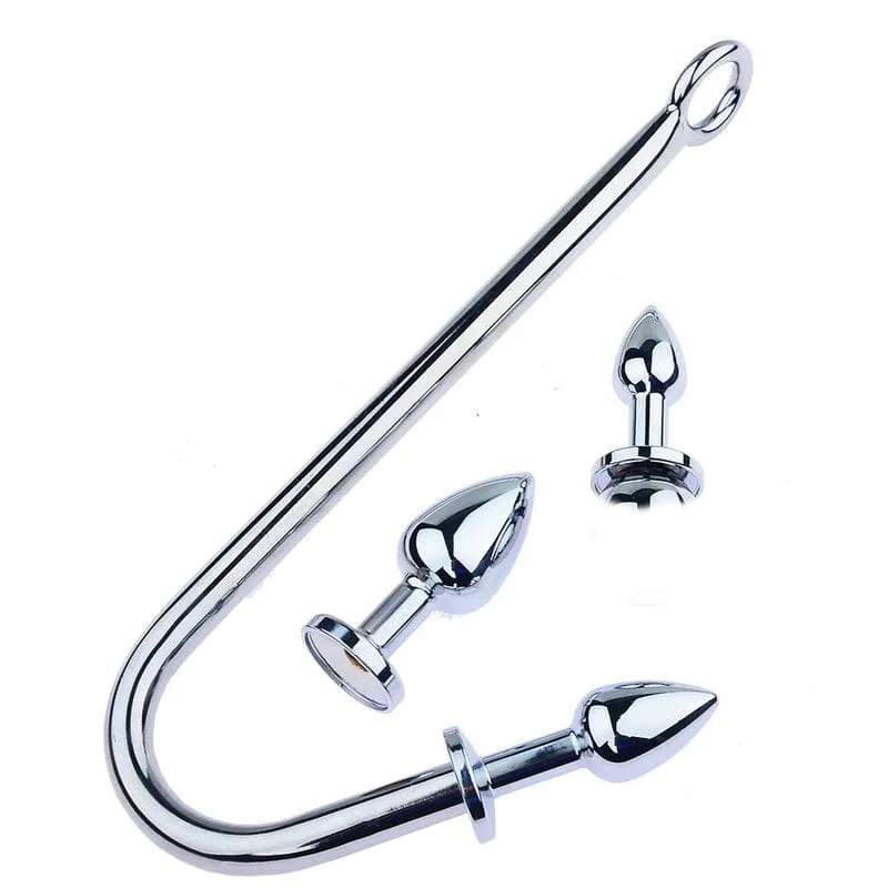 0478M  Steel Anal Hook with 3 Interchangeable Plugs