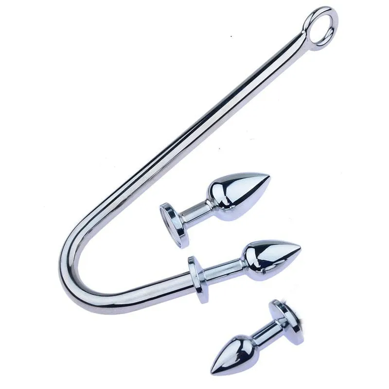0478M  Steel Anal Hook with 3 Interchangeable Plugs
