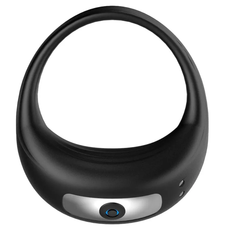 0484M  7 Function Rechargeable Vibrating Silicone Cock and Balls Ring