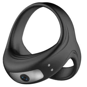 0484M  7 Function Rechargeable Vibrating Silicone Cock and Balls Ring