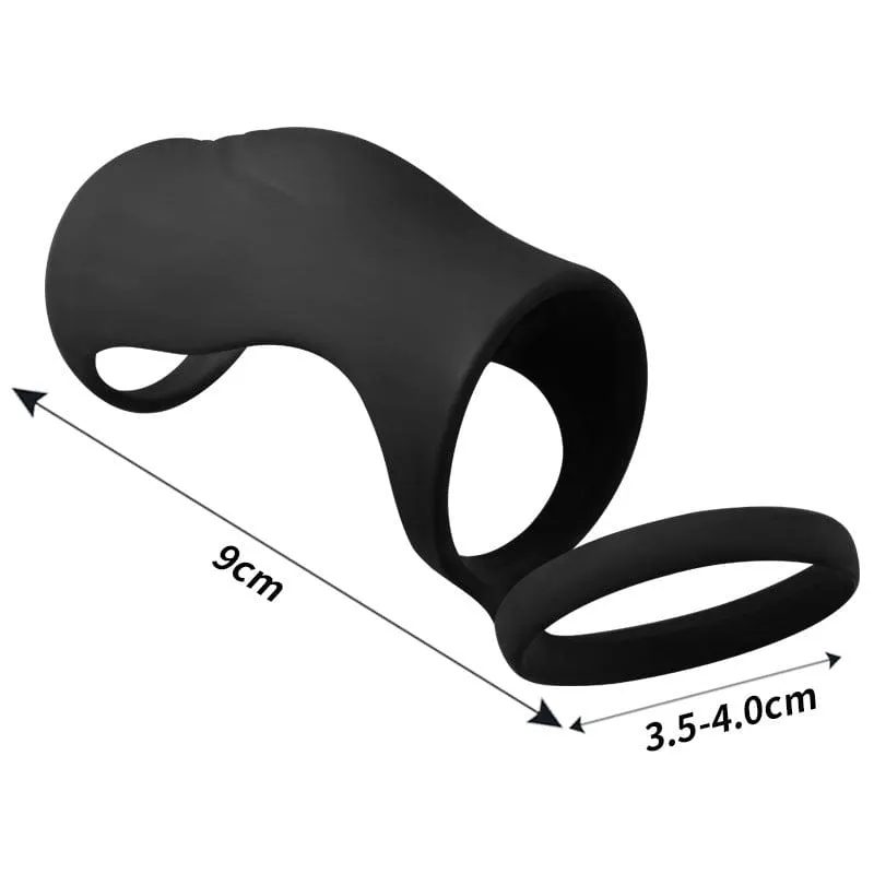 0544M  Dual Ring Silicone Cock Enhancement Sleeve