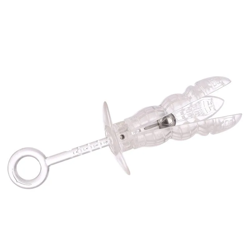 0564M   Locking Clear ABS Expanding Anal Trainer Punishment Device