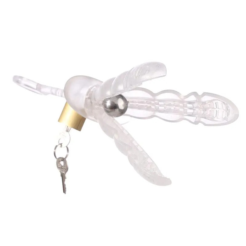 0564M   Locking Clear ABS Expanding Anal Trainer Punishment Device