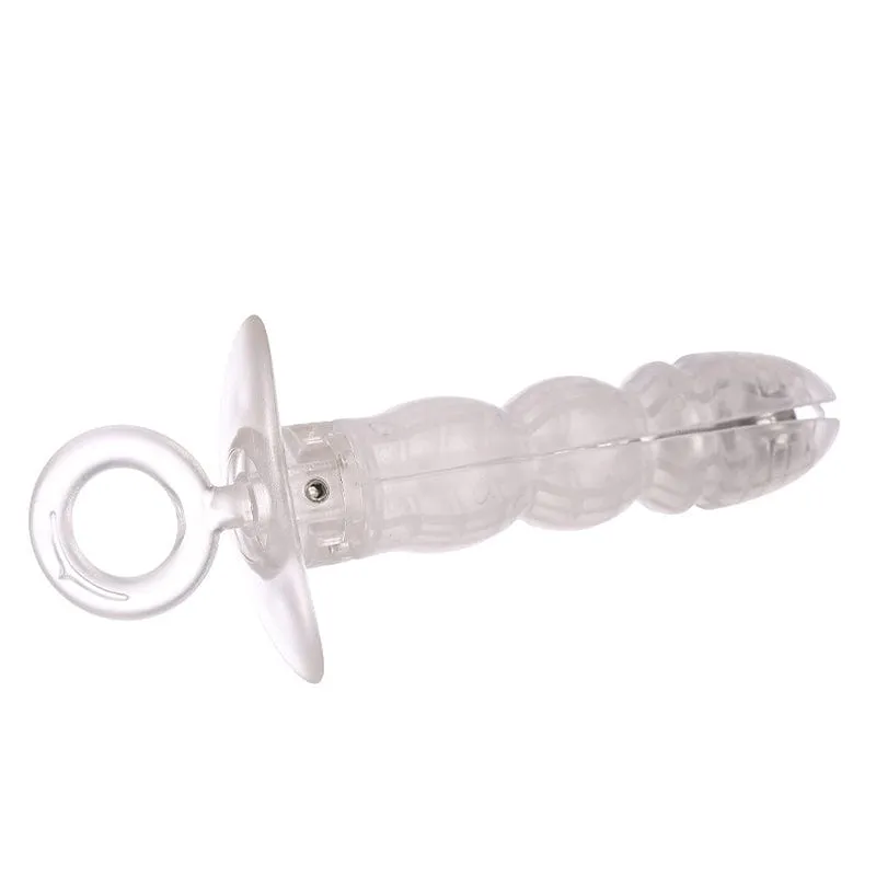 0564M   Locking Clear ABS Expanding Anal Trainer Punishment Device