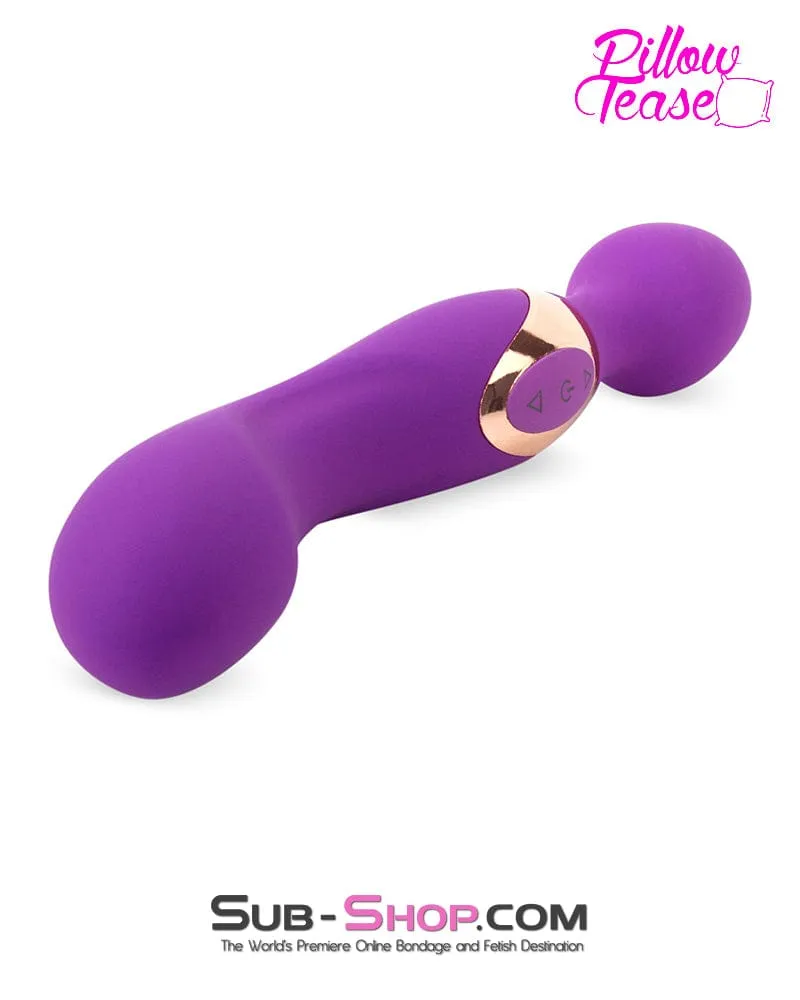 0608E      Luxe 10 Function Dual Motor Silicone Rechargeable Wand Massager - LAST CHANCE - Final Closeout!