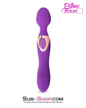 0608E      Luxe 10 Function Dual Motor Silicone Rechargeable Wand Massager - LAST CHANCE - Final Closeout!