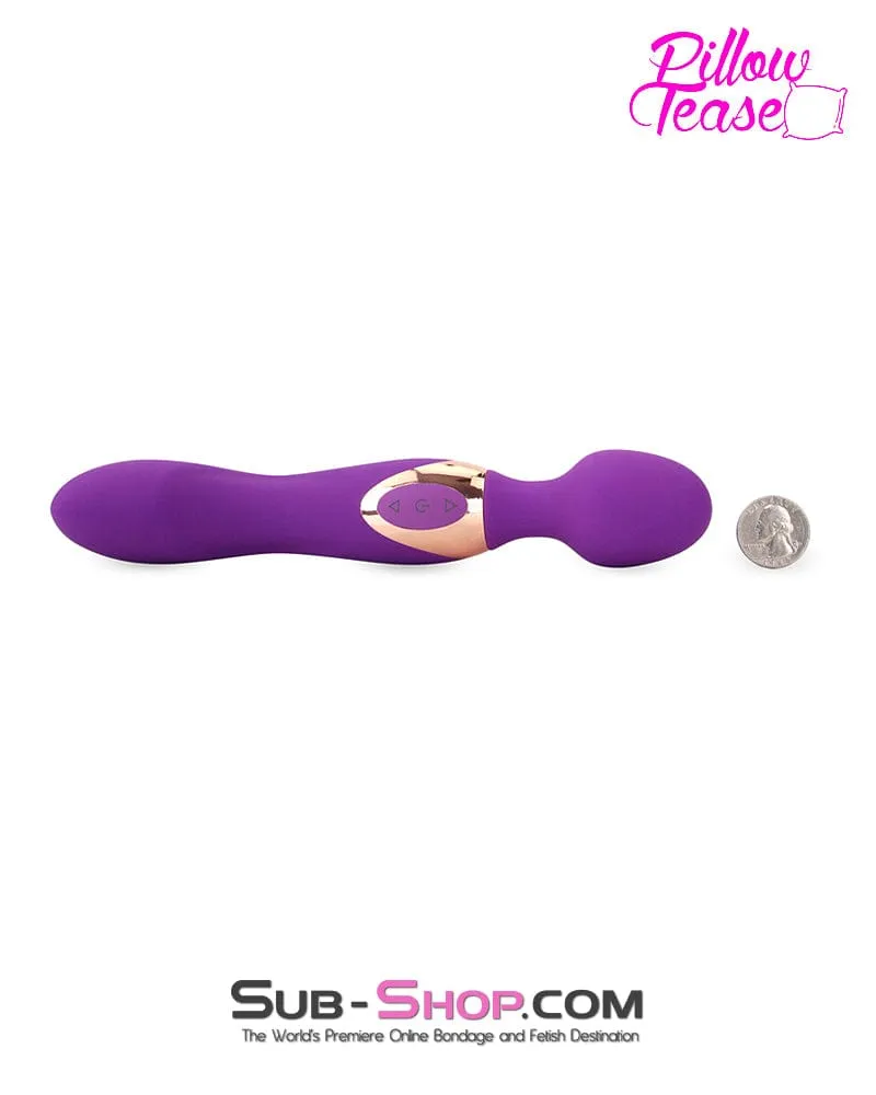 0608E      Luxe 10 Function Dual Motor Silicone Rechargeable Wand Massager - LAST CHANCE - Final Closeout!