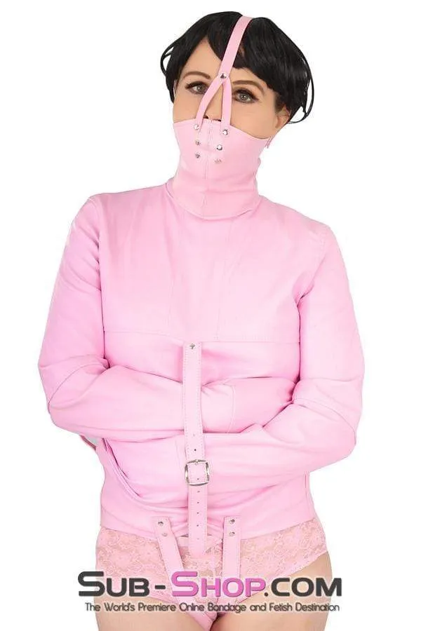0790MH-SIS      Sissy Bitch Drive Me Crazy Pink Straitjacket