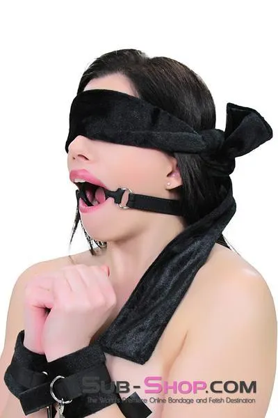 0806M-SIS      Sissy Slave Minx Sissy Submissive Locking 2 Wide Black Silicone Comfort Ring Gag
