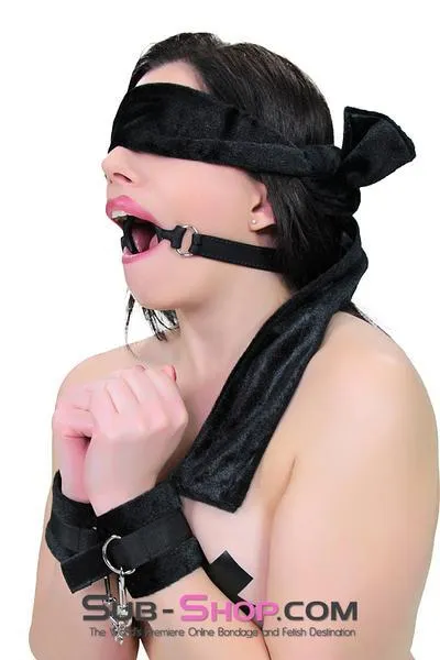 0806M-SIS      Sissy Slave Minx Sissy Submissive Locking 2 Wide Black Silicone Comfort Ring Gag