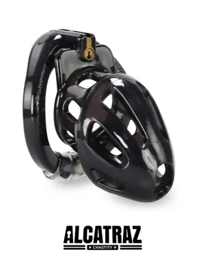 0862AR-SIS      Sissy Whore Locking Black Chastity Cock Cage. Medium Base Ring