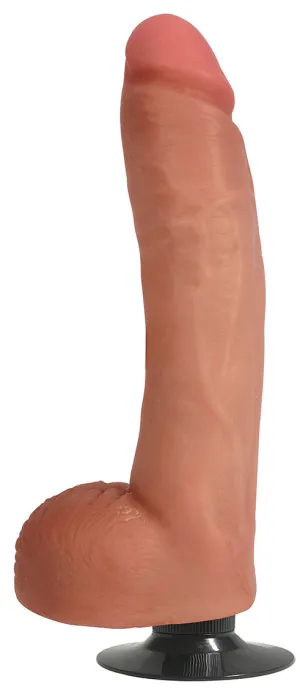 10 Bareskin Vibrating Dildo With Balls Vanilla