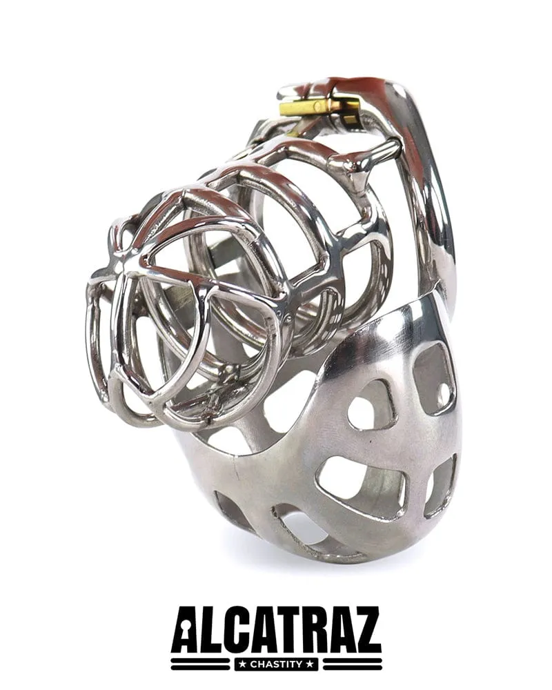 1341AR      Full Coverage Steel Locking Chastity Tease and CBT Device. 1.75 Cock Ring