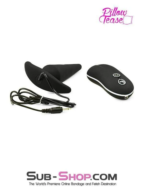 1482M-SIS      Silicone Anal Mini Rocket Vibrating Sissy Gurl Butt Plug. Black