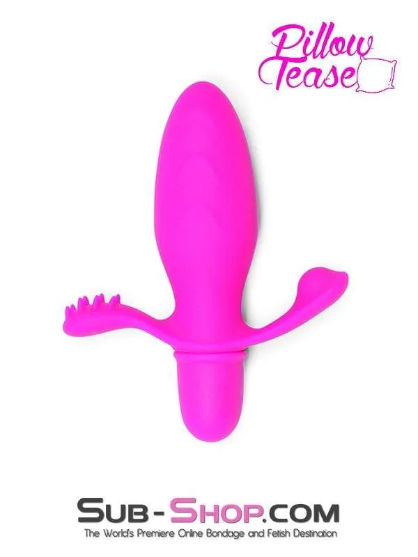 1513M-SIS      Pink Sissy Floozy 10 Function Silicone Anal Vibrator with Perineum Stimulator