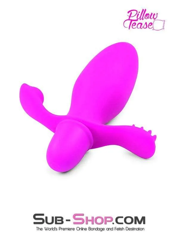 1513M-SIS      Pink Sissy Floozy 10 Function Silicone Anal Vibrator with Perineum Stimulator