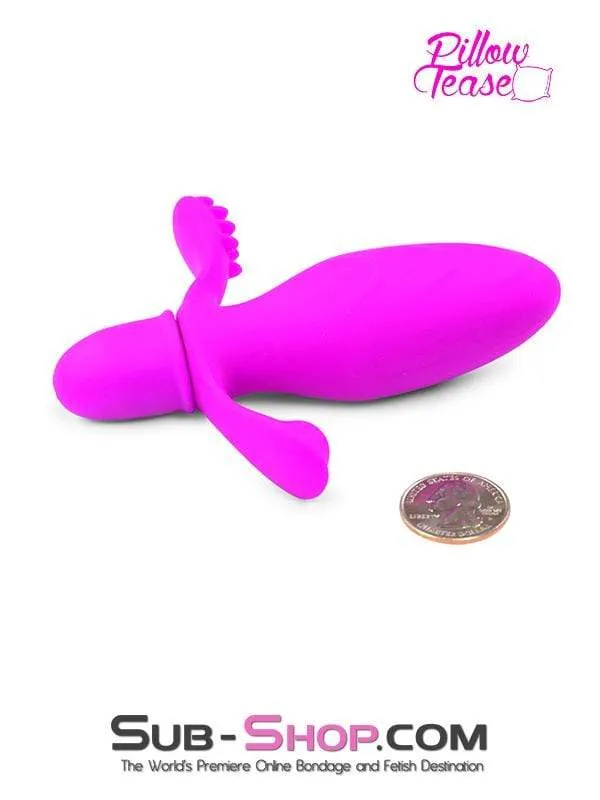 1513M-SIS      Pink Sissy Floozy 10 Function Silicone Anal Vibrator with Perineum Stimulator
