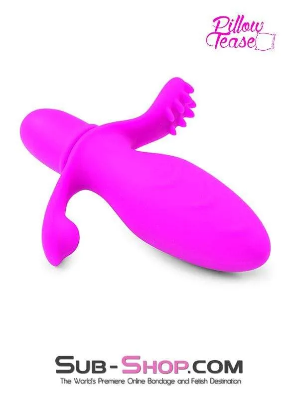 1513M-SIS      Pink Sissy Floozy 10 Function Silicone Anal Vibrator with Perineum Stimulator