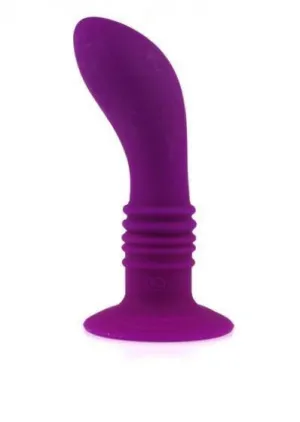 1538M-SIS      Sissy's 10 Function Vibrating Silicone P-Spot or G-Spot Dildo with Suction Cup Base