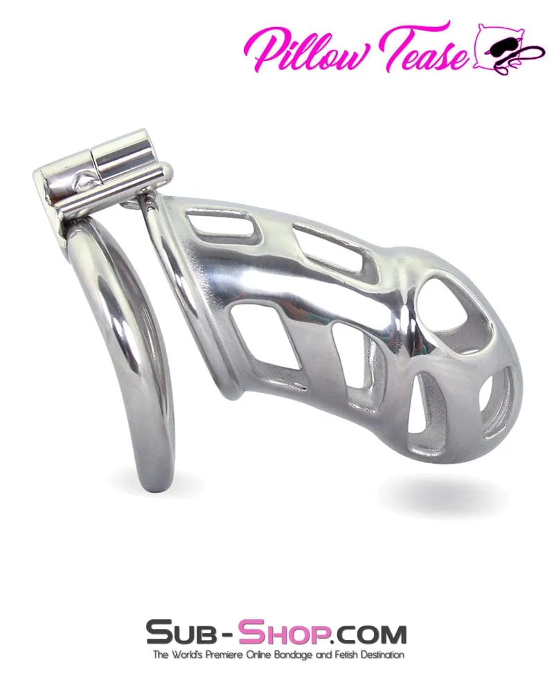 1691AR-SIS      Long Teasing Night Steel Male Sissy Chastity Cage Device