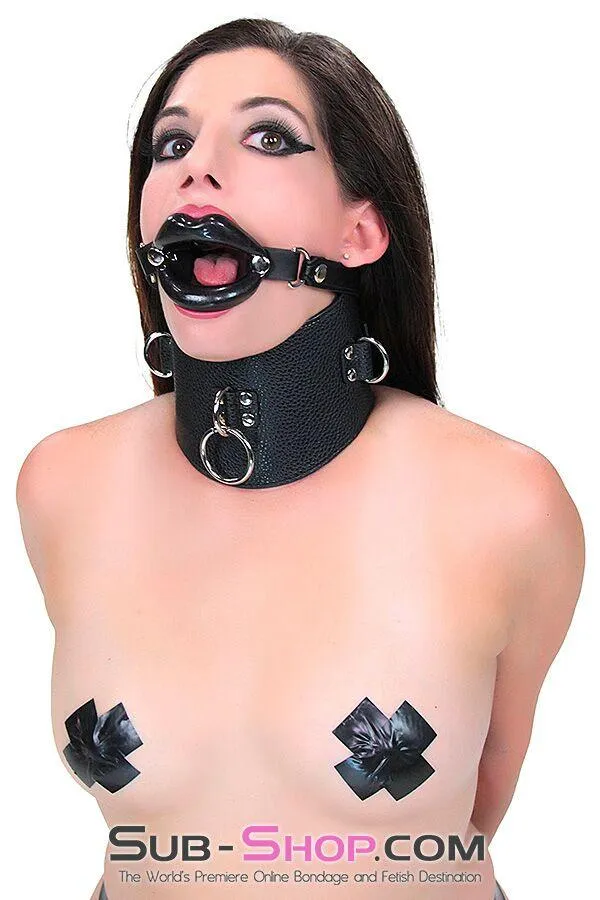 2438M-SIS      Sissy Boi Bondage Rag Doll Black Female Led Relationship Sex Lips Strapped Open Mouth Gag