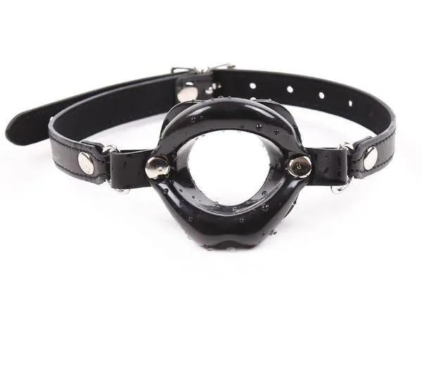 2438M-SIS      Sissy Boi Bondage Rag Doll Black Female Led Relationship Sex Lips Strapped Open Mouth Gag