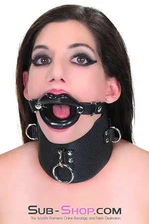 2438M-SIS      Sissy Boi Bondage Rag Doll Black Female Led Relationship Sex Lips Strapped Open Mouth Gag