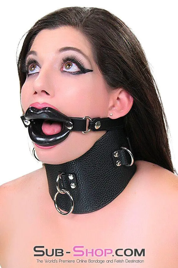 2438M-SIS      Sissy Boi Bondage Rag Doll Black Female Led Relationship Sex Lips Strapped Open Mouth Gag