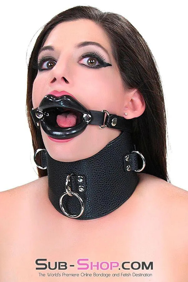 2438M-SIS      Sissy Boi Bondage Rag Doll Black Female Led Relationship Sex Lips Strapped Open Mouth Gag