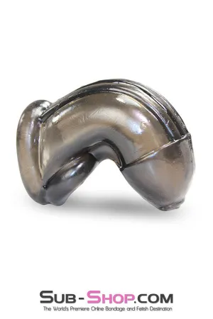 2549M      Molded Jelly Cock Cage. Smoke