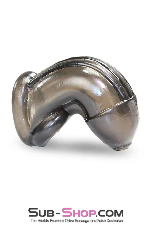 2549M      Molded Jelly Cock Cage. Smoke