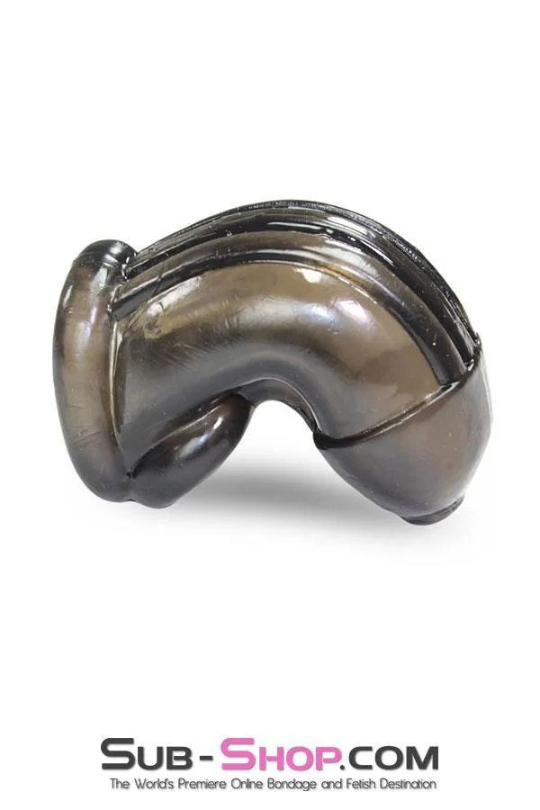 2549M      Molded Jelly Cock Cage. Smoke